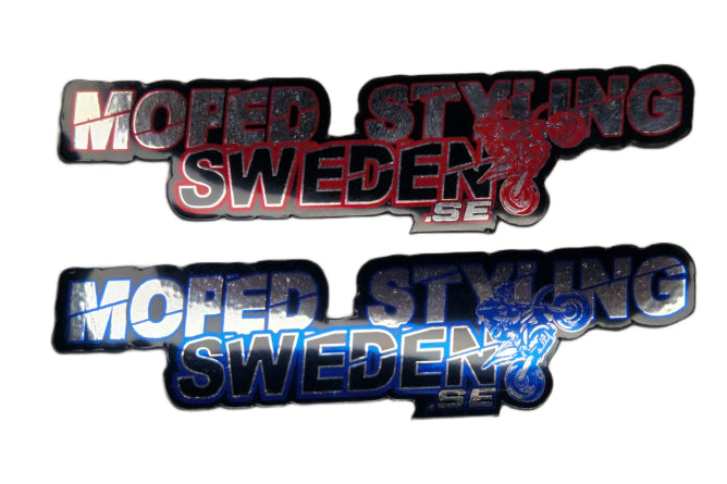 MopedStylingSweden.se Dekal/Klistermärke 3-pack (Chrome)