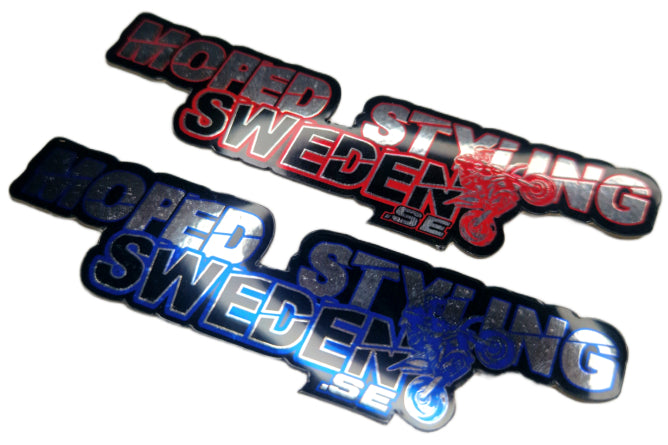 MopedStylingSweden.se Dekal/Klistermärke 3-pack (Chrome)